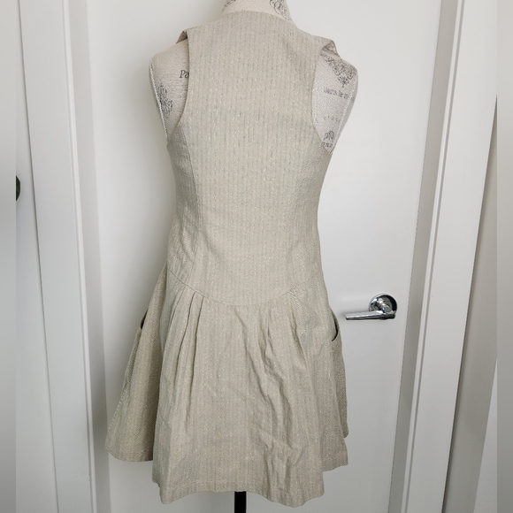 Chevron Pinstripe Sleeveless Mini Dress - Picture 14 of 16